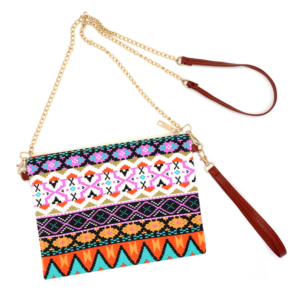 Aztec Crossbody & Wristlet Bag