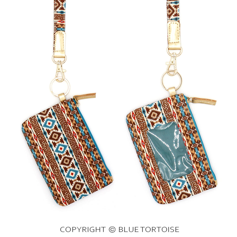 Leopard Tribal ID Wallet & Detachable Lanyard - Image 2