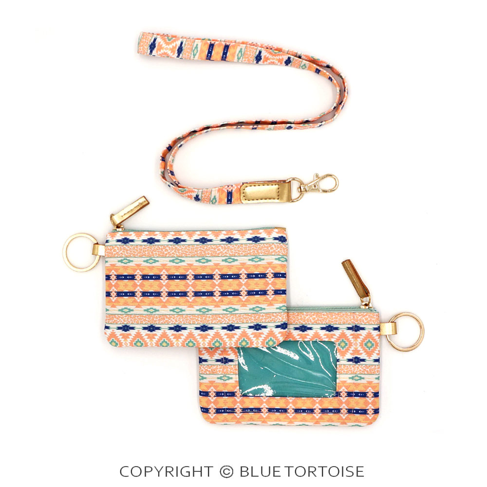 Leopard Tribal ID Wallet & Detachable Lanyard