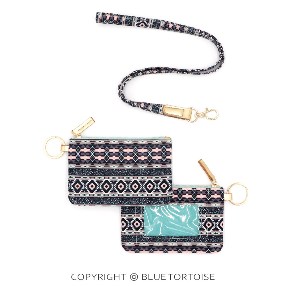 Leopard Tribal ID Wallet & Detachable Lanyard
