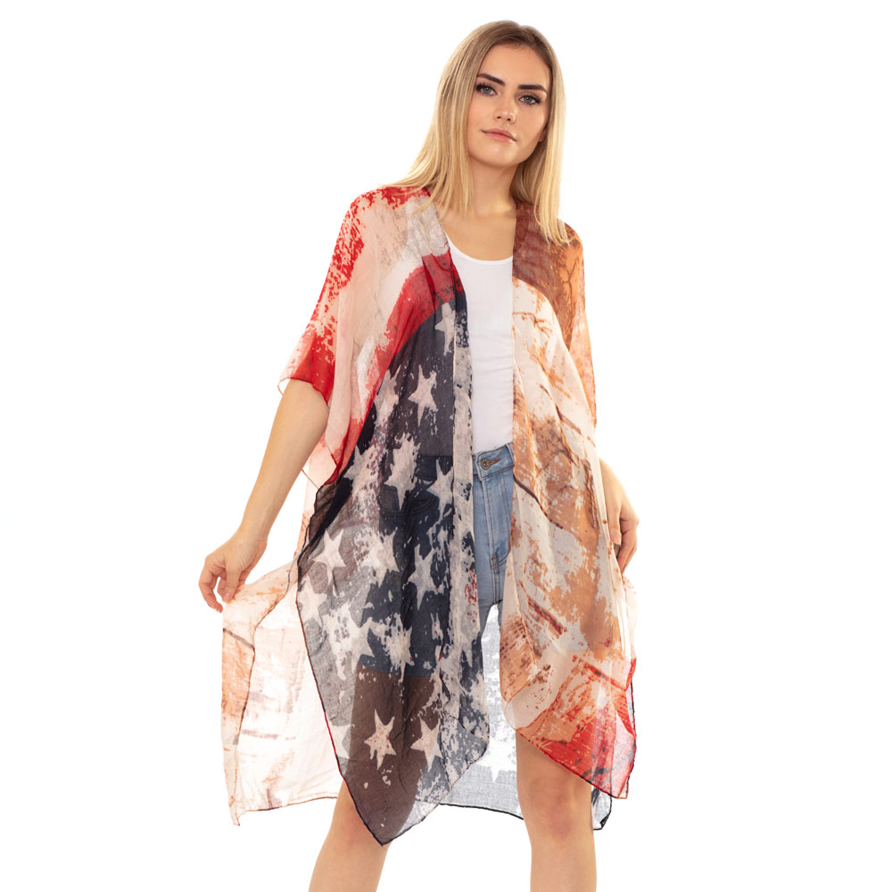 Vintage American Flag Kimono