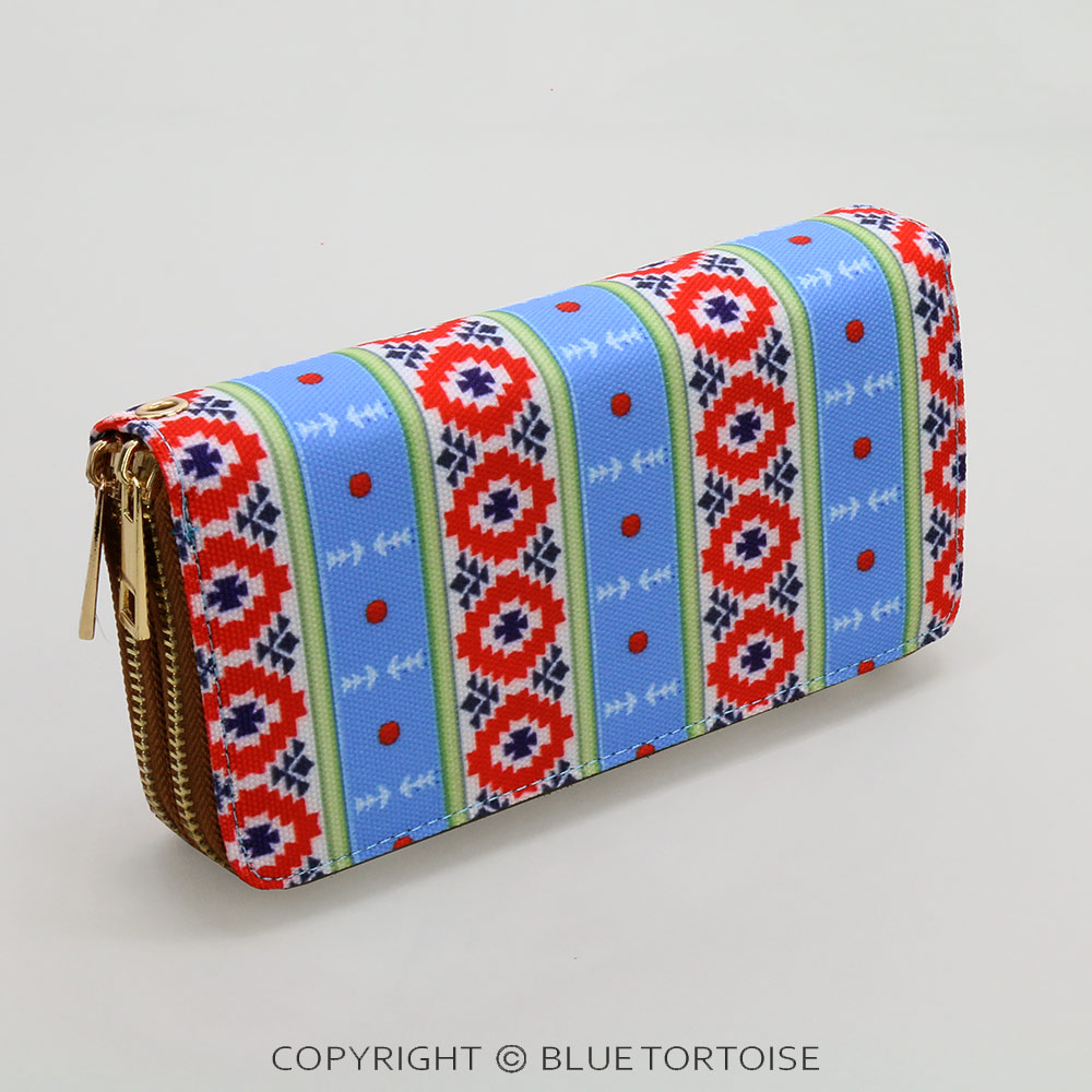 Aztec Printed Double Zip Wallet - Image 3