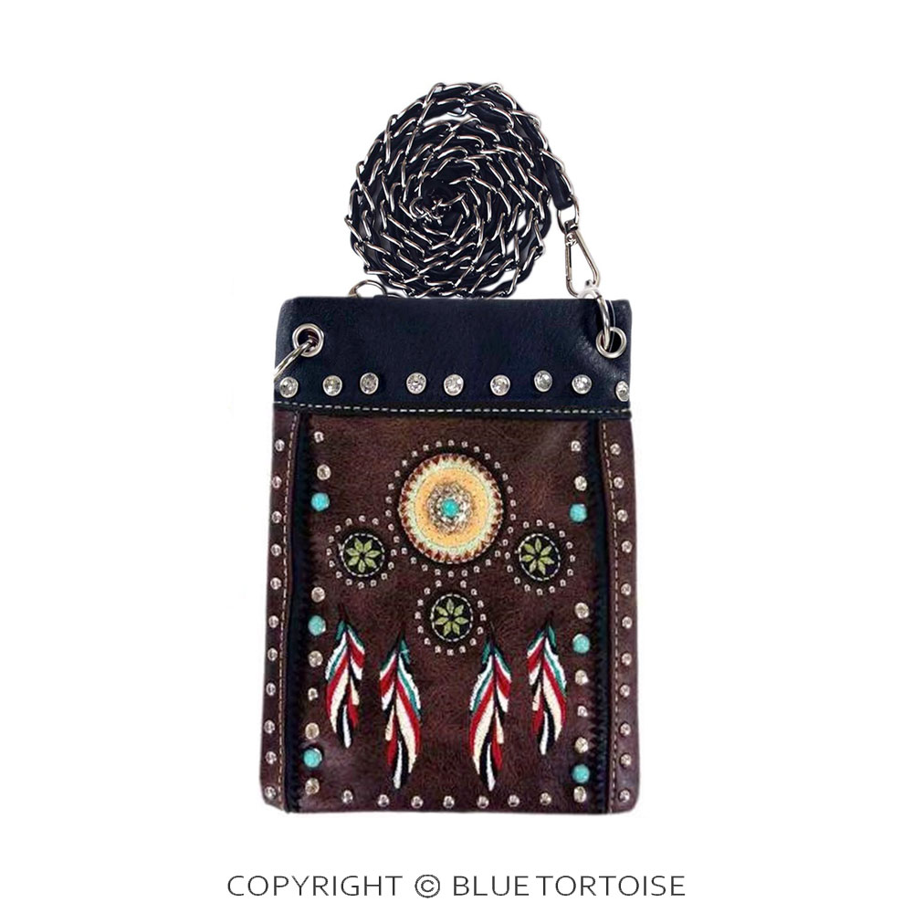 Western Design with Faux Leather Crossbody Bag