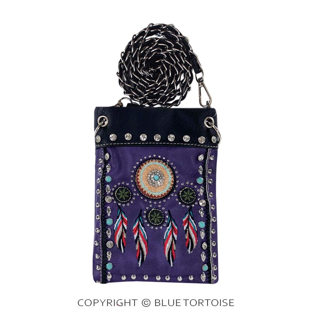 Western Design with Faux Leather Crossbody Bag
