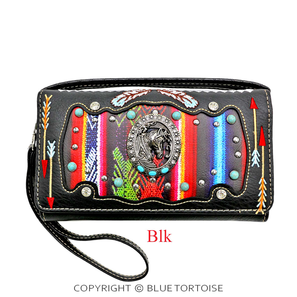 Western Style Horse Faux Leather Wallet