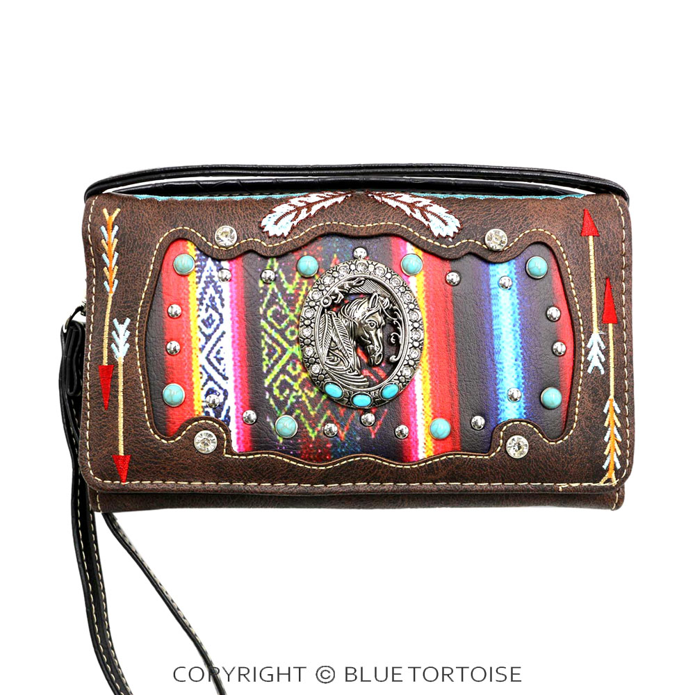 Western Style Horse Faux Leather Wallet