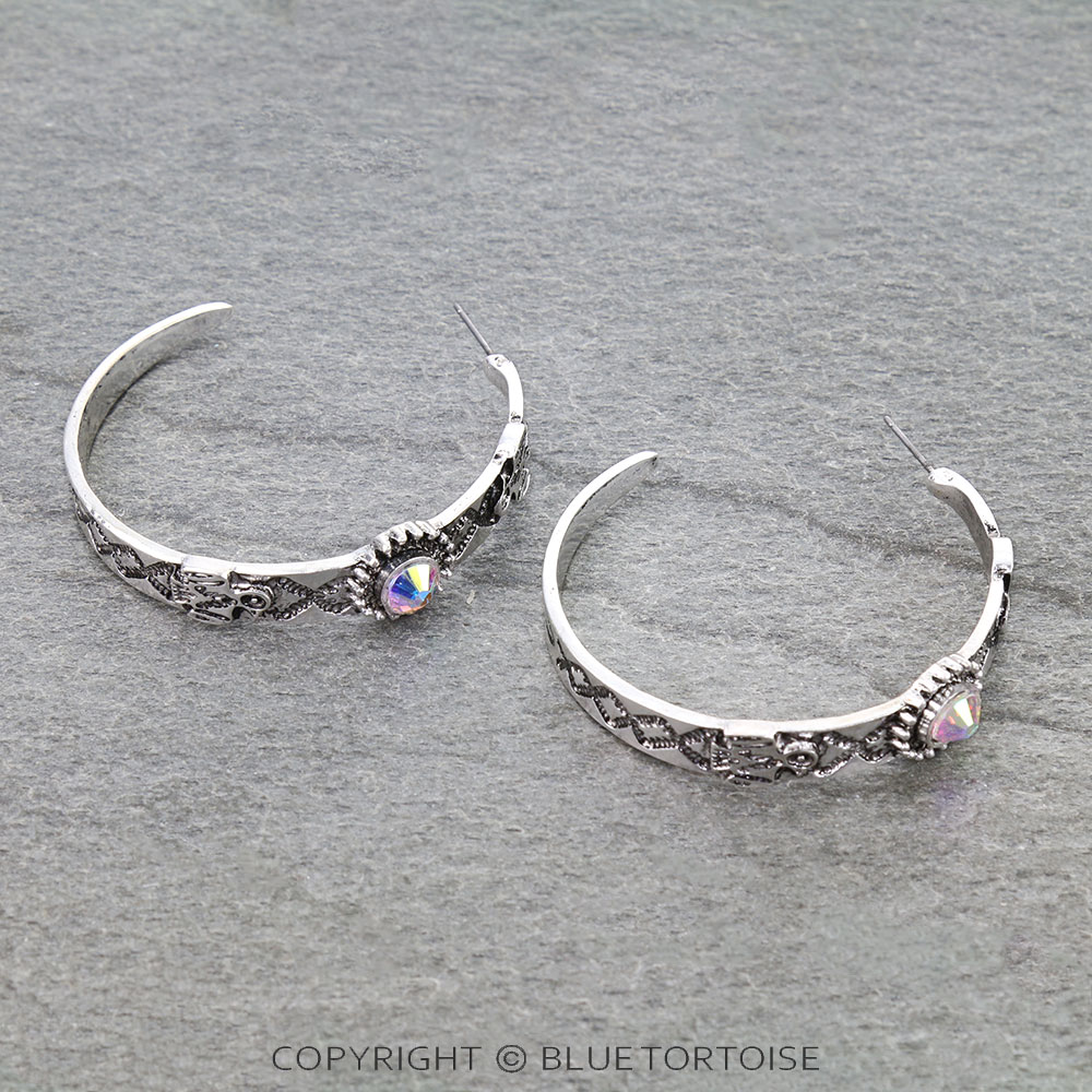 Western Thunderbird Hoop Earrings