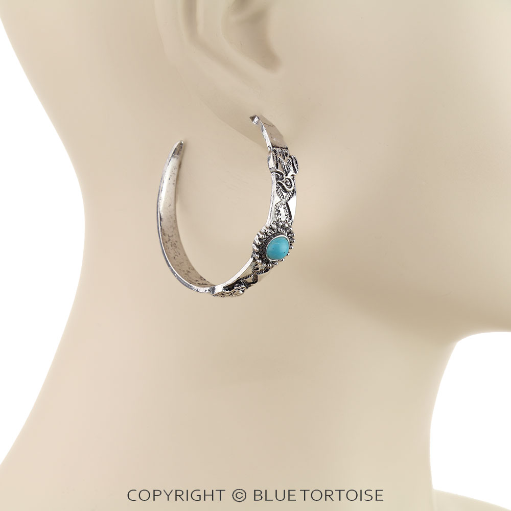 Western Thunderbird Hoop Earrings - Image 2