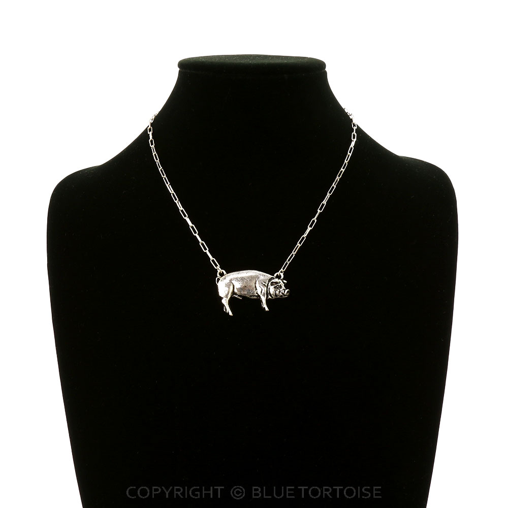 Western Small Pig Metal Necklace - Image 2