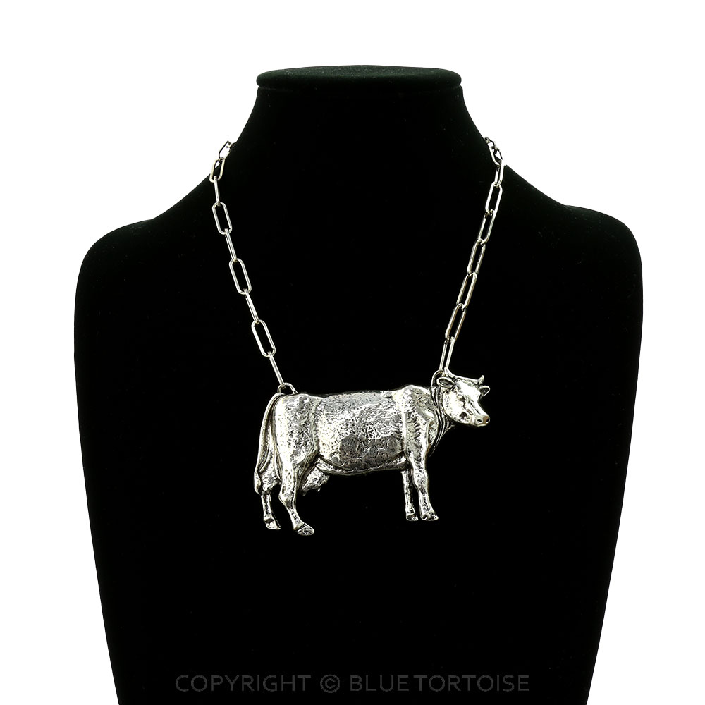 Western Cow Metal Necklace - Image 2