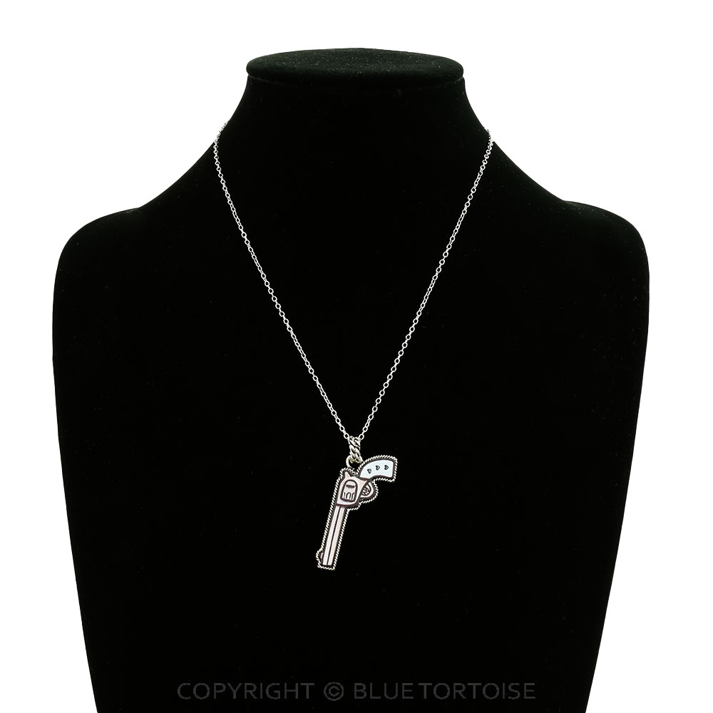 Western Gun Printed Leather Necklace - Image 2