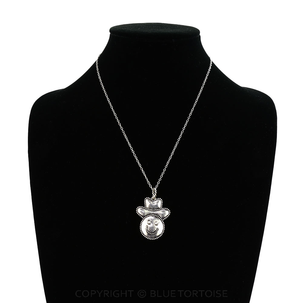 Western Smile Cowboy Pendant Necklace - Image 2