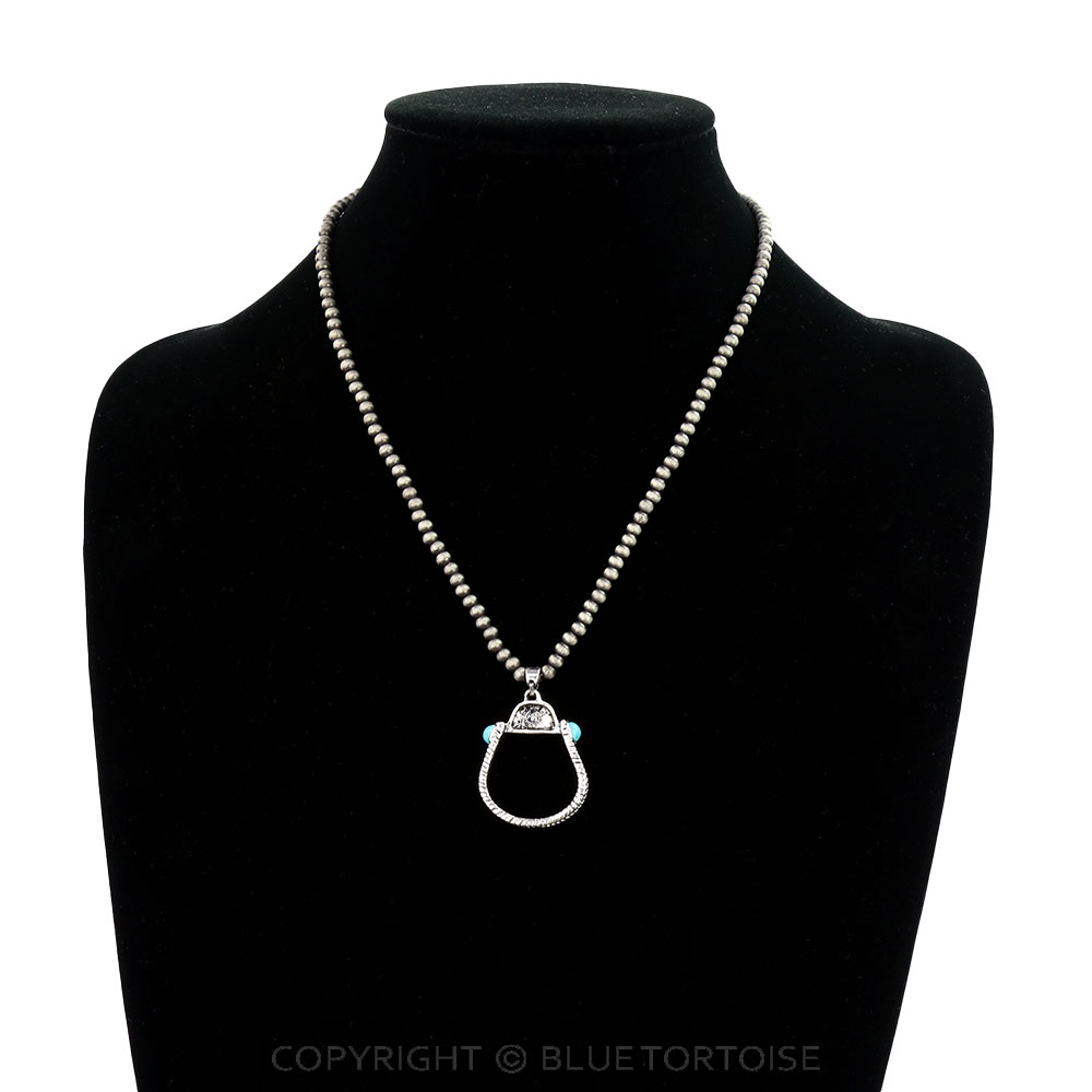 Western Horse Groove Necklace - Image 2