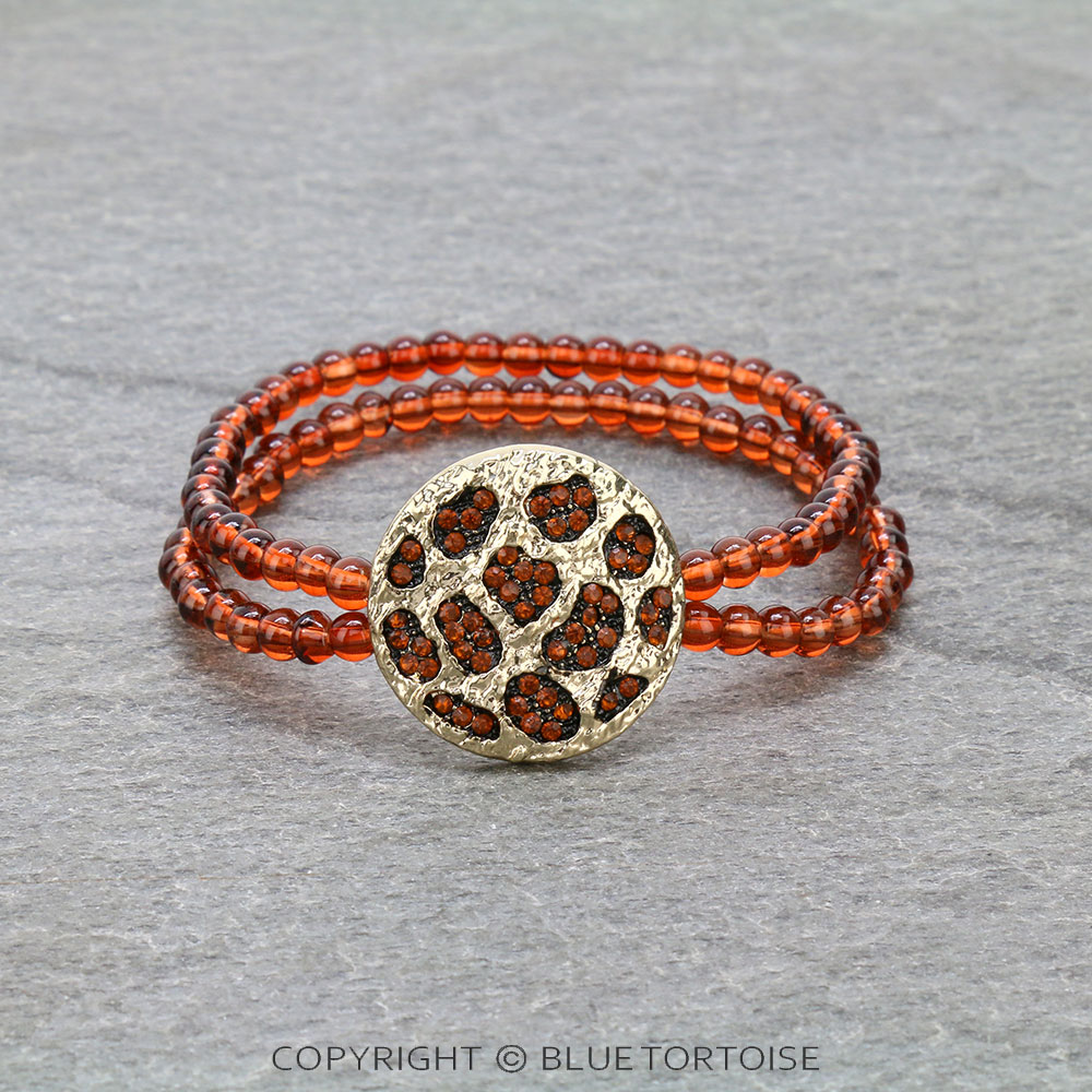 Western Leopard Stretch Bracelet