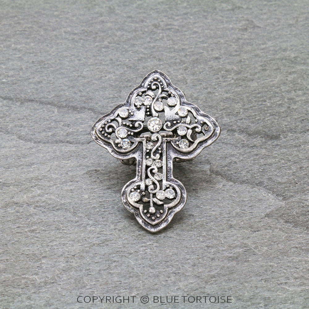 Western Cross Stretch Ring
