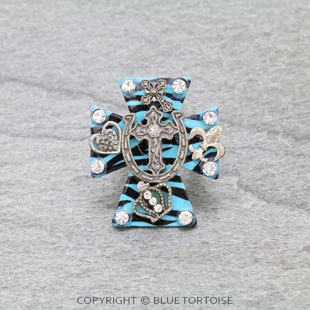 Western Cross Stretch Ring
