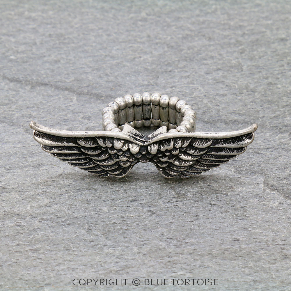 Western Angel Wing Stretch Ring