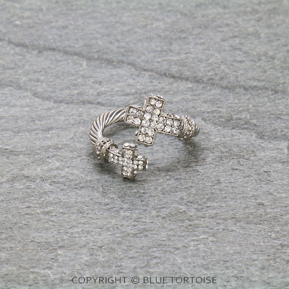 Western Cross Adjustable Ring