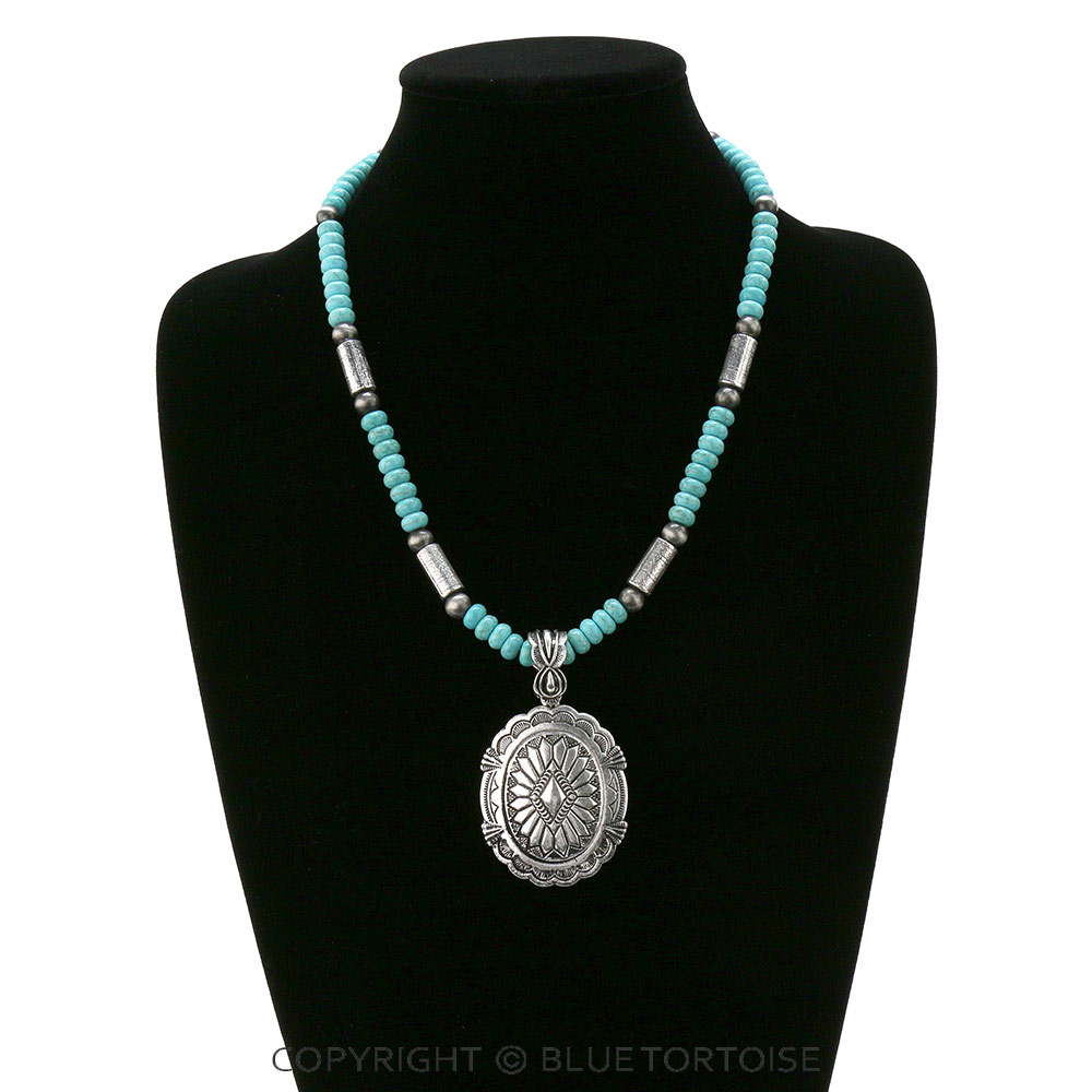 Western Concho Pendant Necklace - Image 2