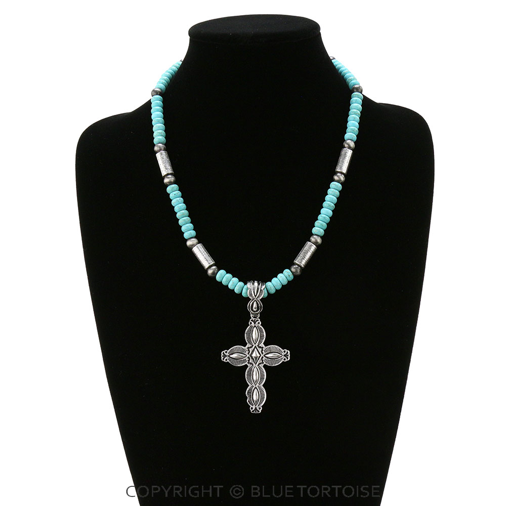 Western Cross Pendant Necklace - Image 2
