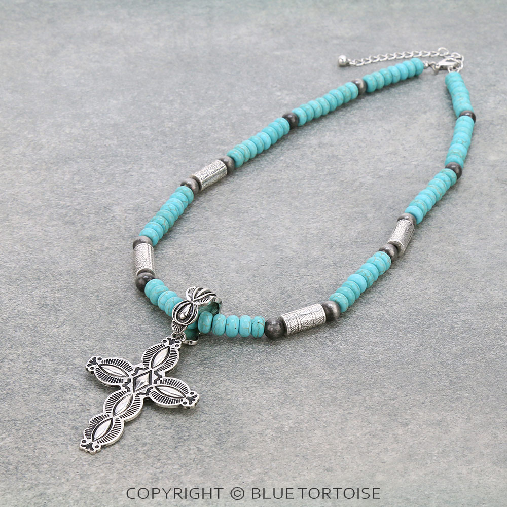 Western Cross Pendant Necklace