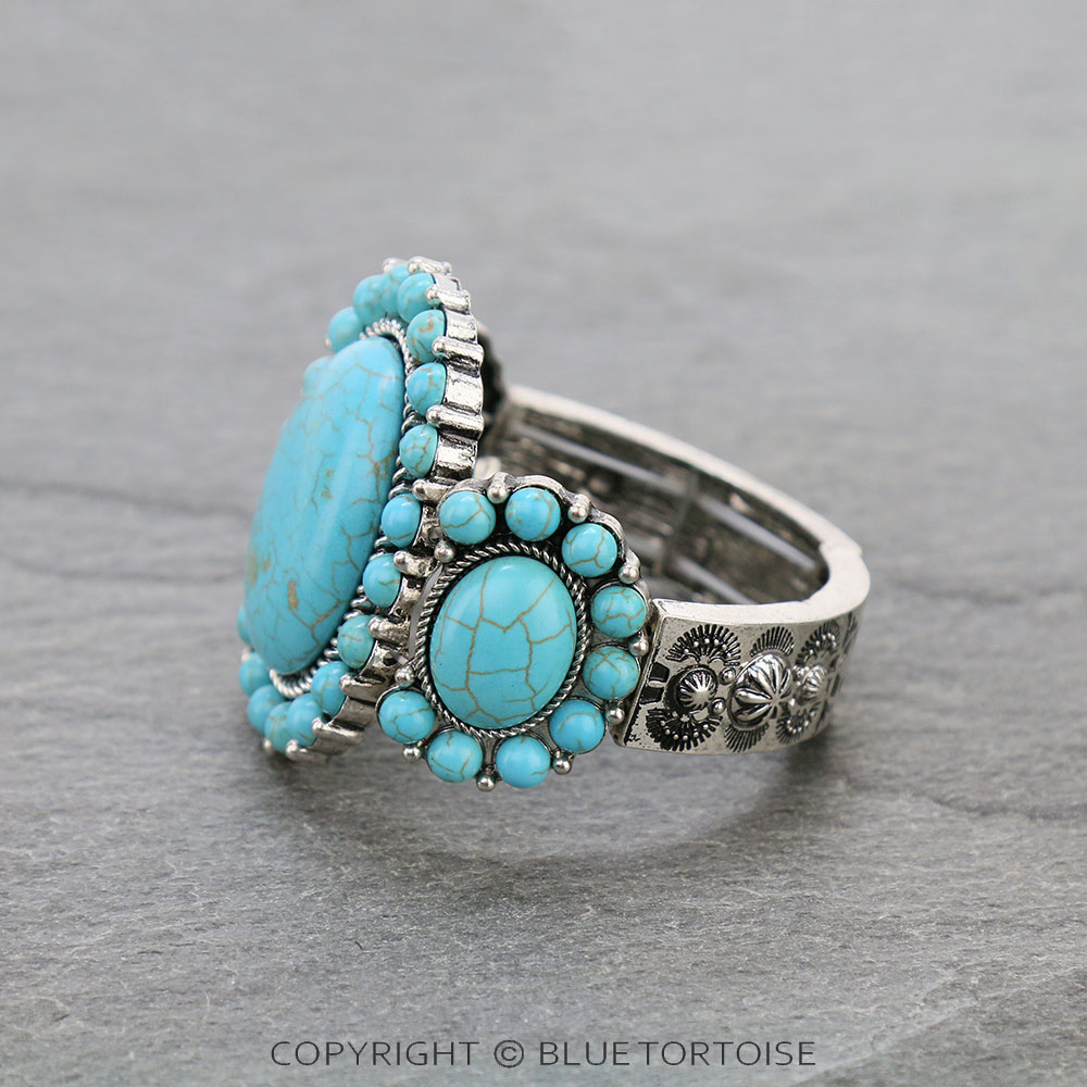 Western Chunky Concho Stretch Bracelet - Image 2