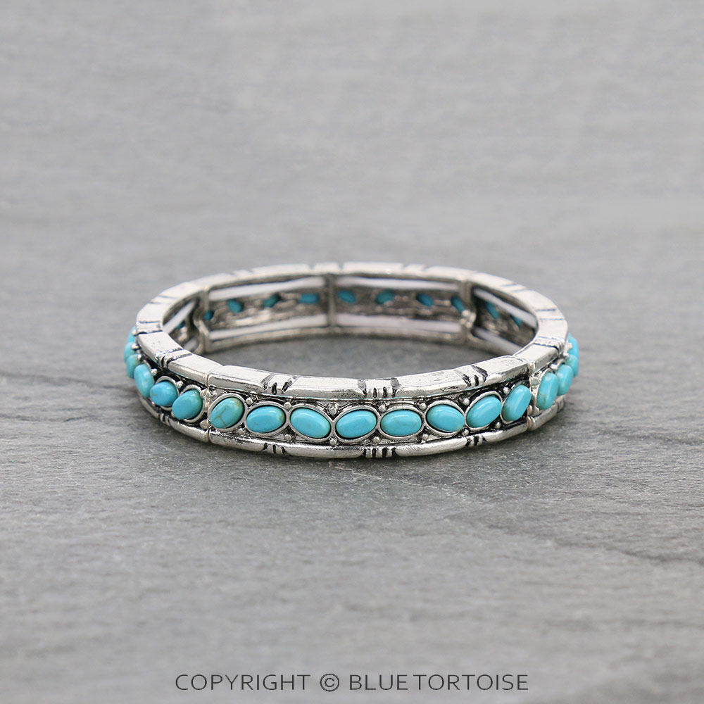Western Stone Design Stretch Bracelet