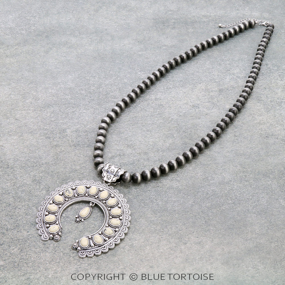 Western Squash Blossom Pendant Necklace