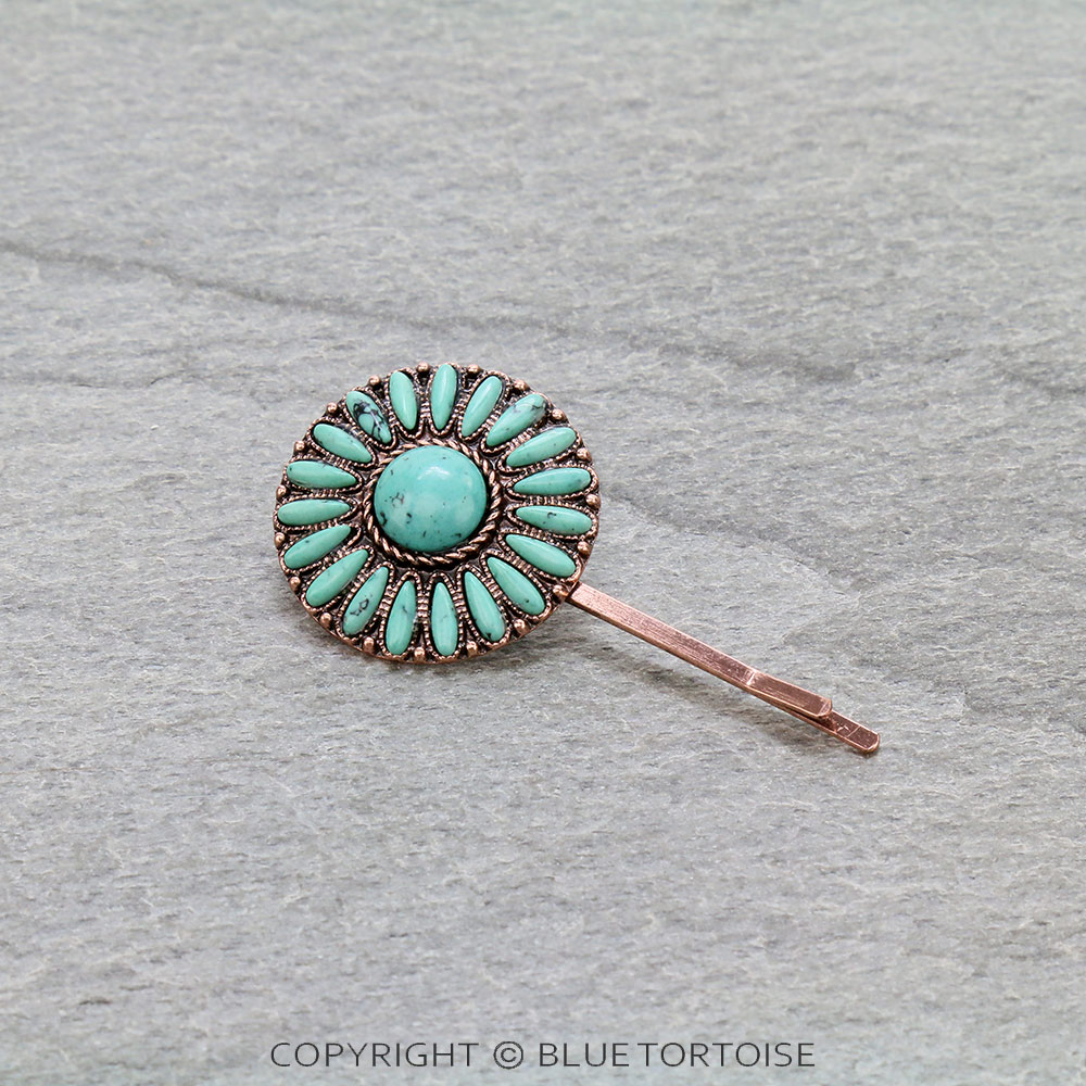 Western Concho Stone Hairpin