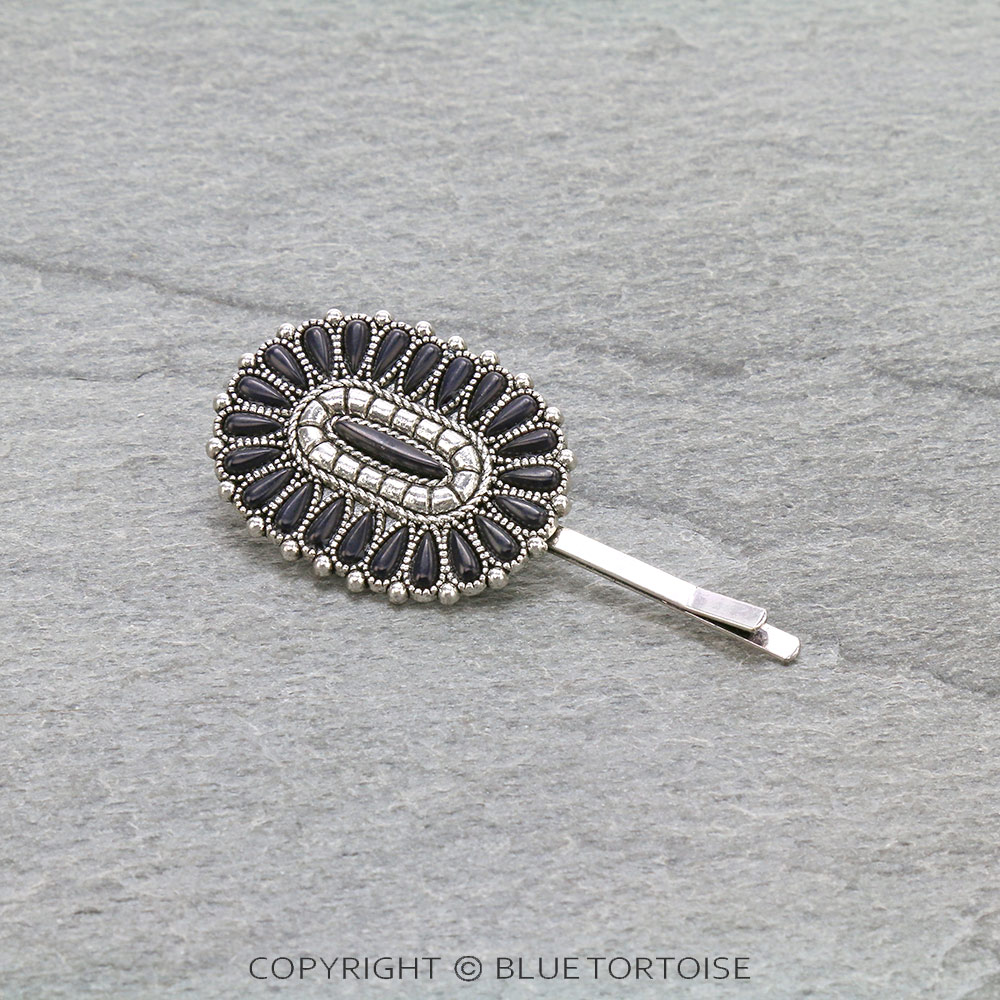 Western Concho Stone Hairpin