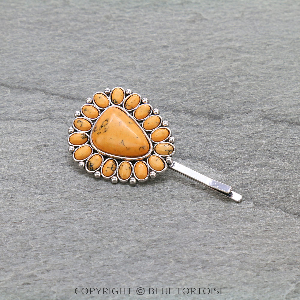 Western Concho Stone Hairpin