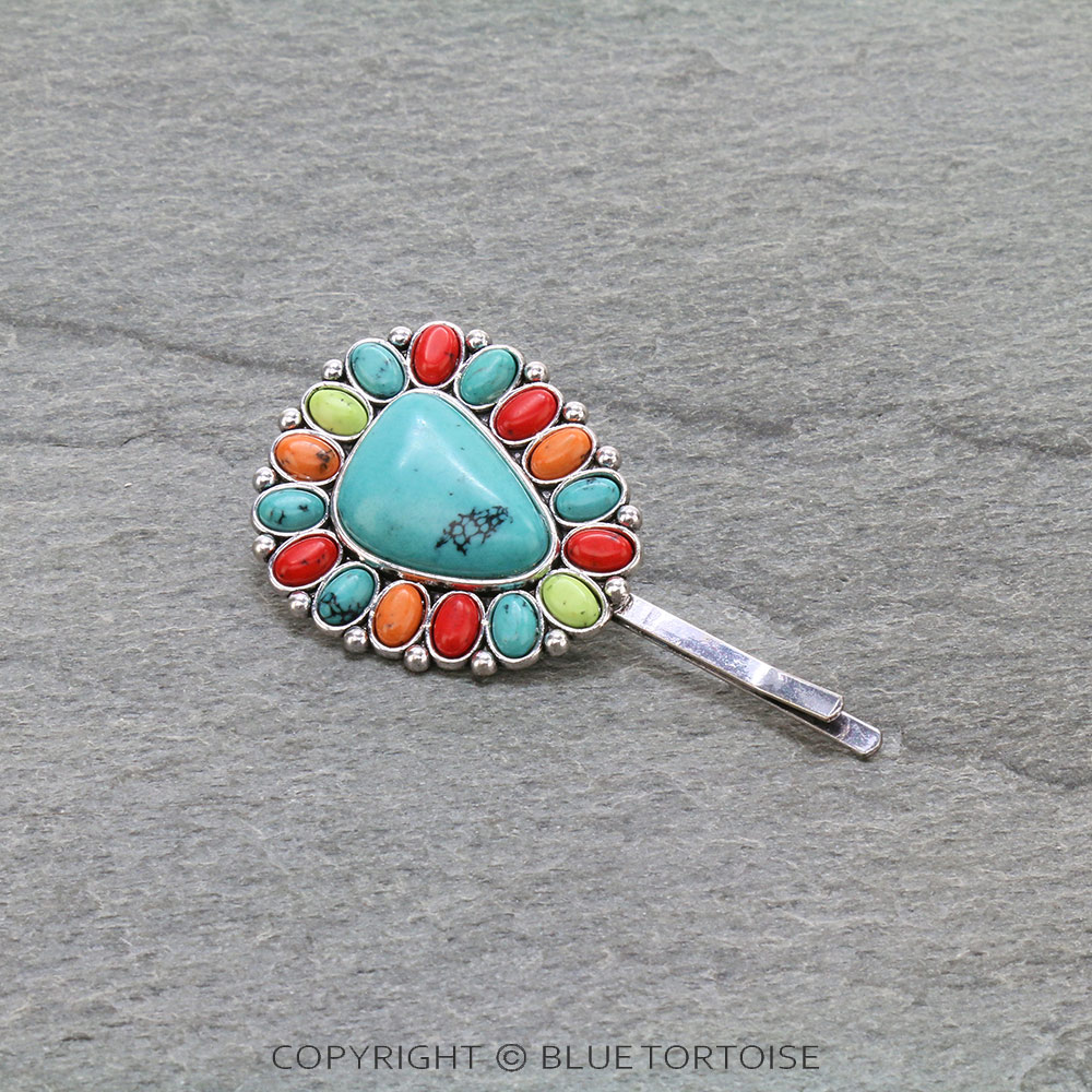 Western Concho Stone Hairpin