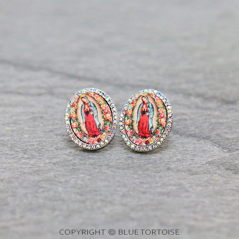 Mother of Guadalupe Stud Earrings