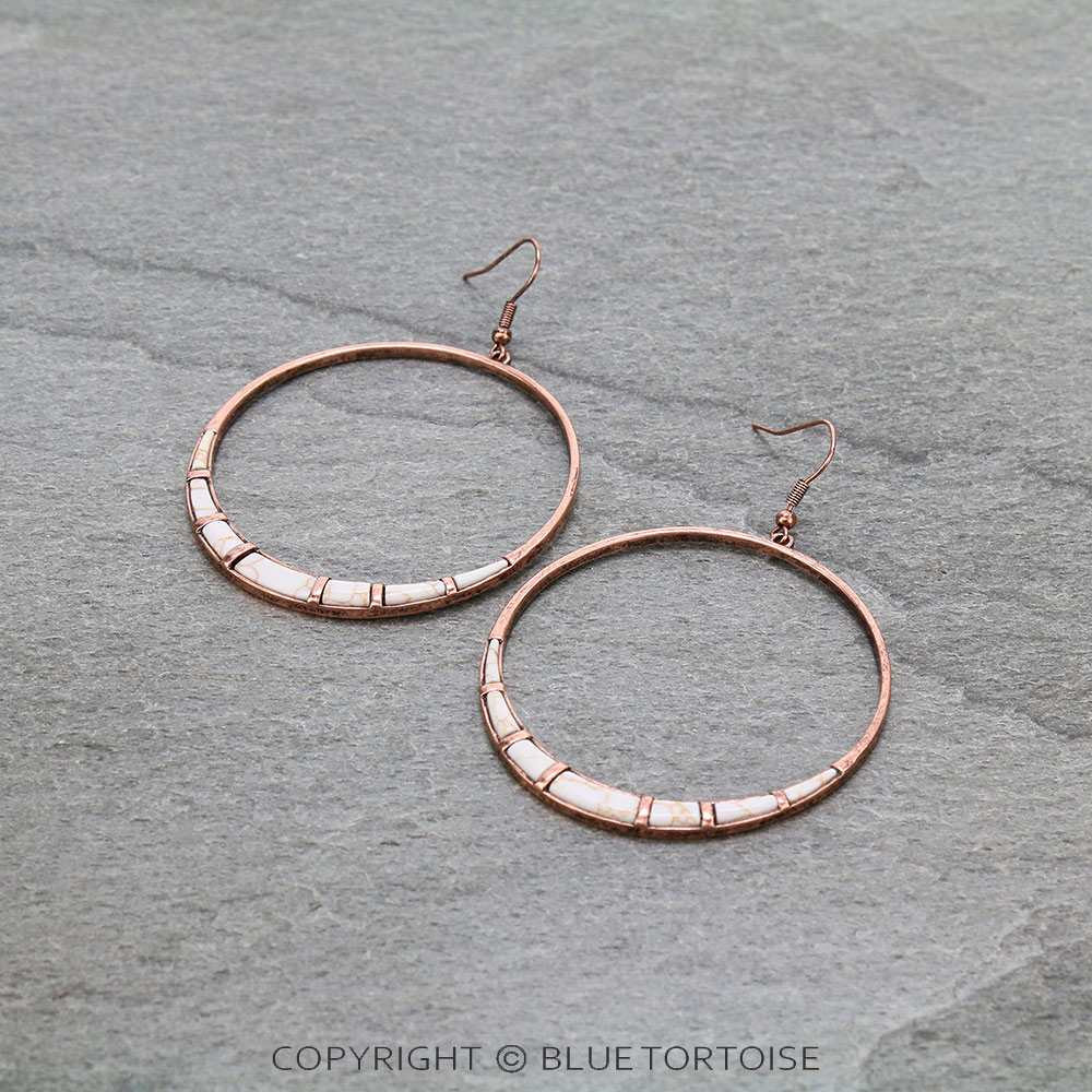Western Hoop Dangle Earrings