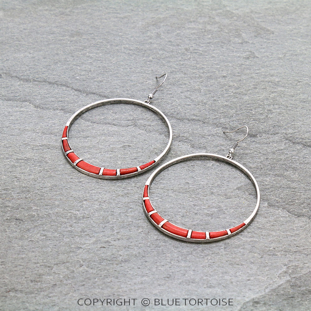 Western Hoop Dangle Earrings