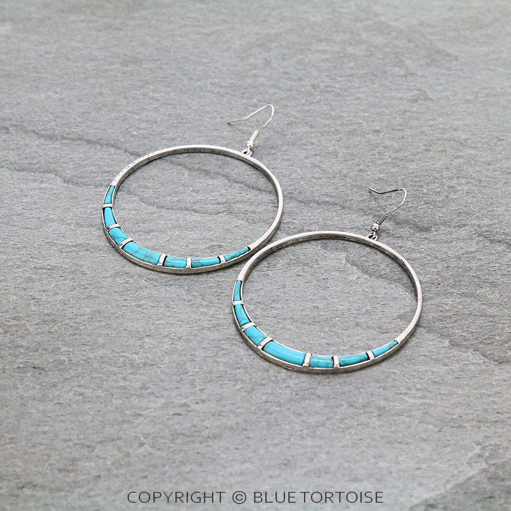 Western Hoop Dangle Earrings