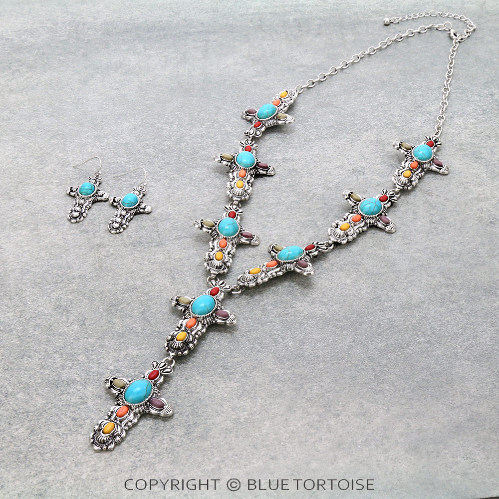 Western Cross Y Necklace Set