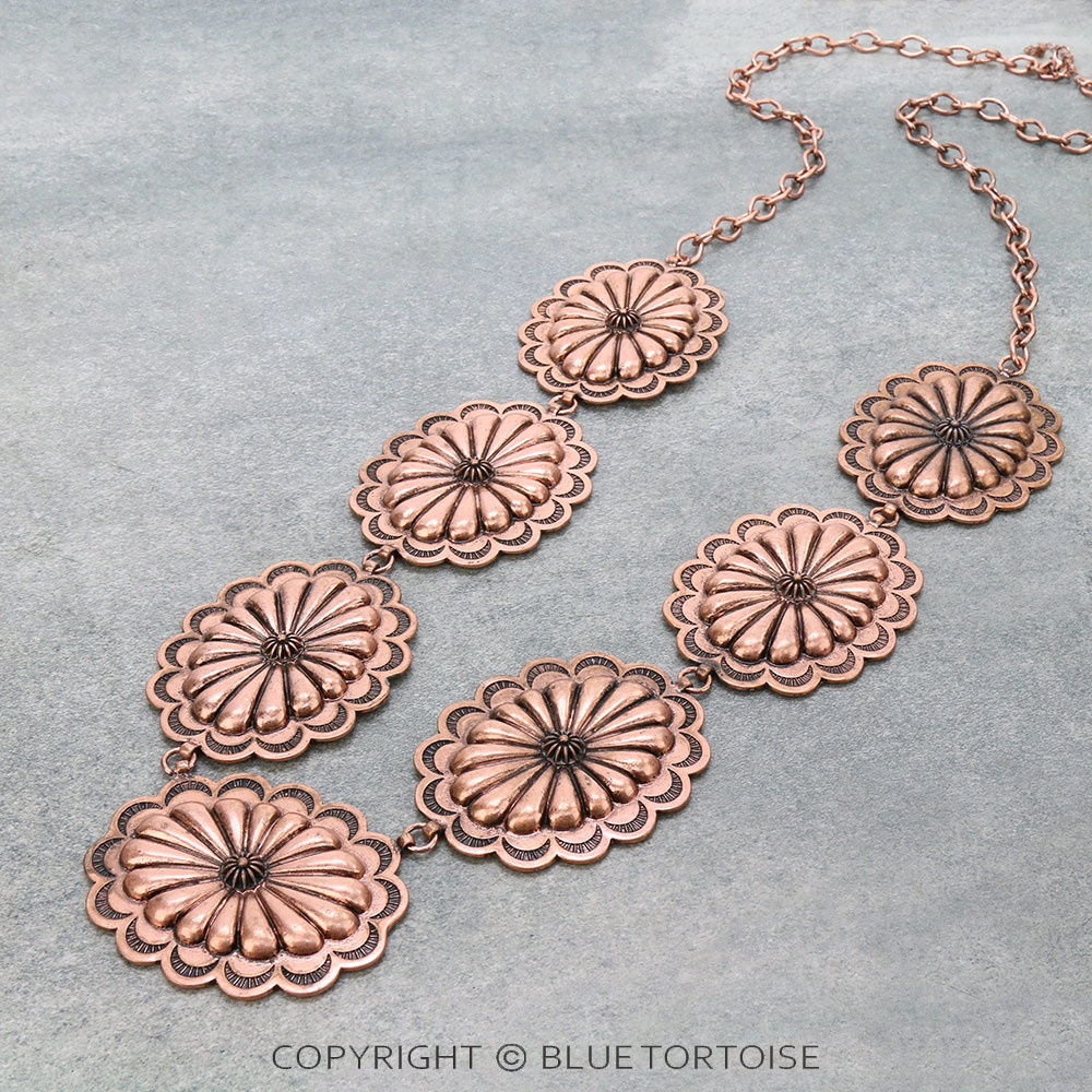 Western Conchos Casting Necklace