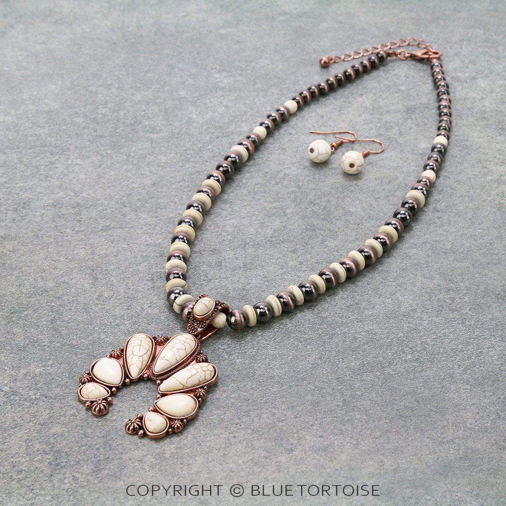 Western Squash Blossom Pendant Necklace Set