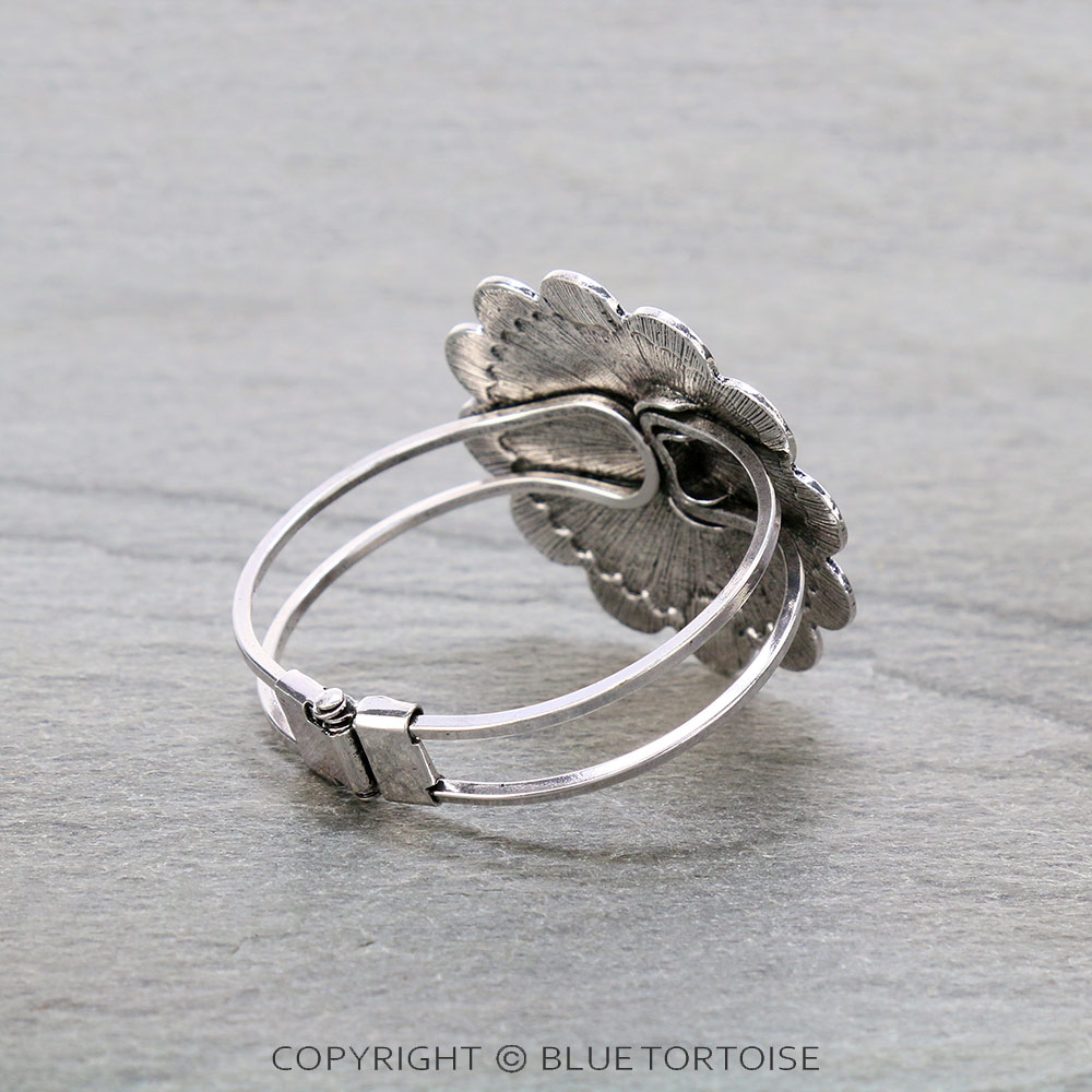 Western Concho Stone Hinge Bracelet - Image 3
