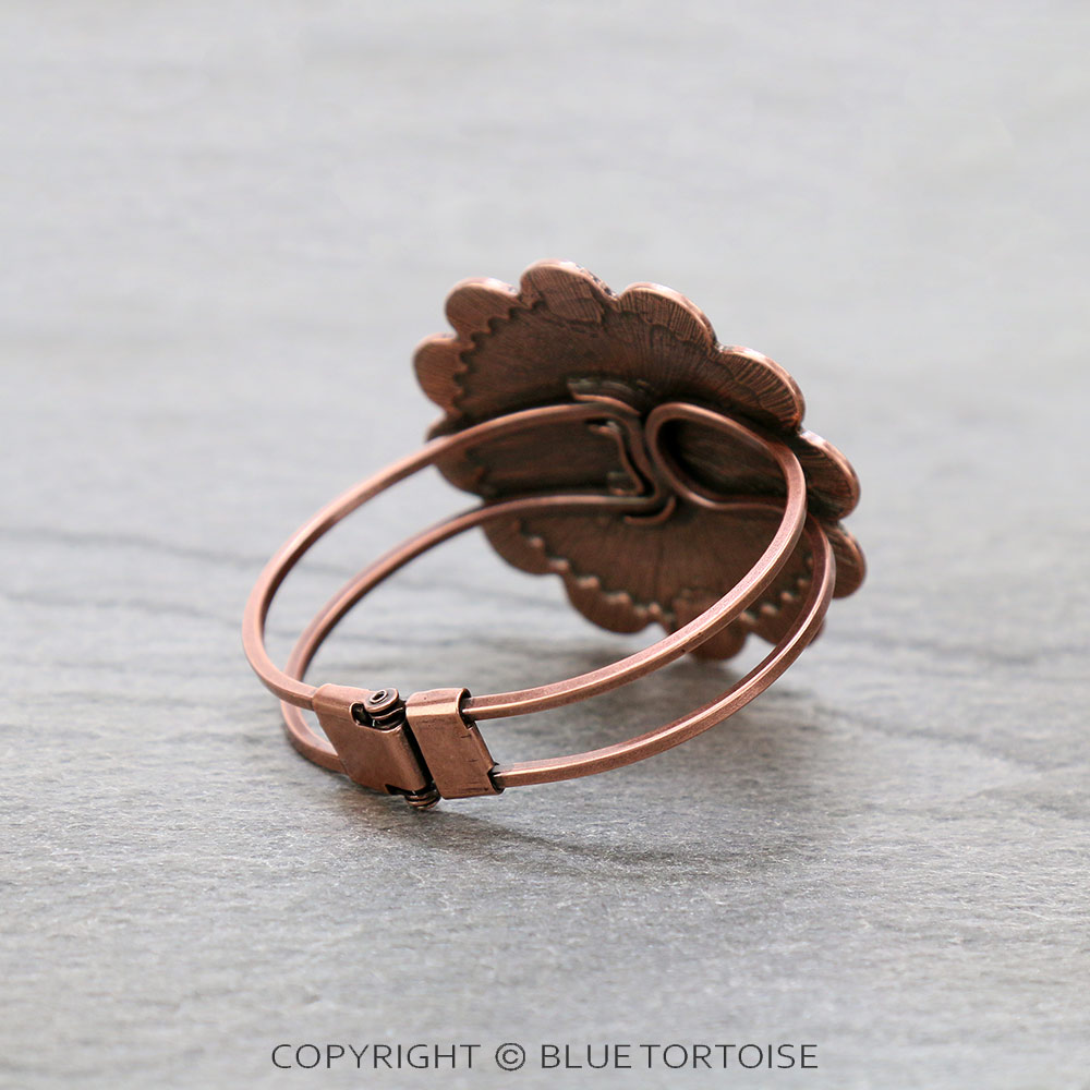 Western Concho Stone Hinge Bracelet - Image 3