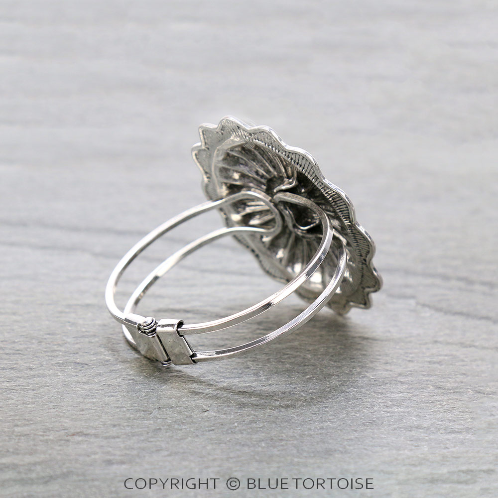 Western Concho Stone Hinge Bracelet - Image 3