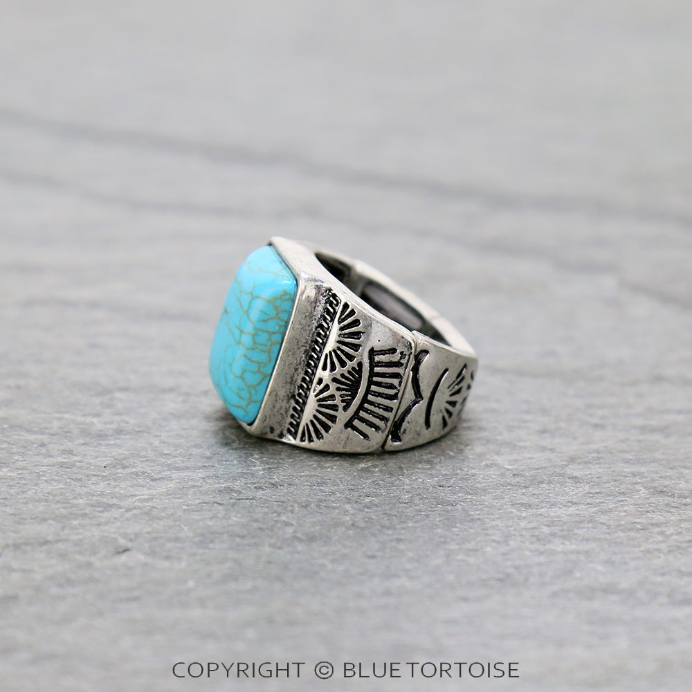 Western Style Stone Stretch Ring - Image 2