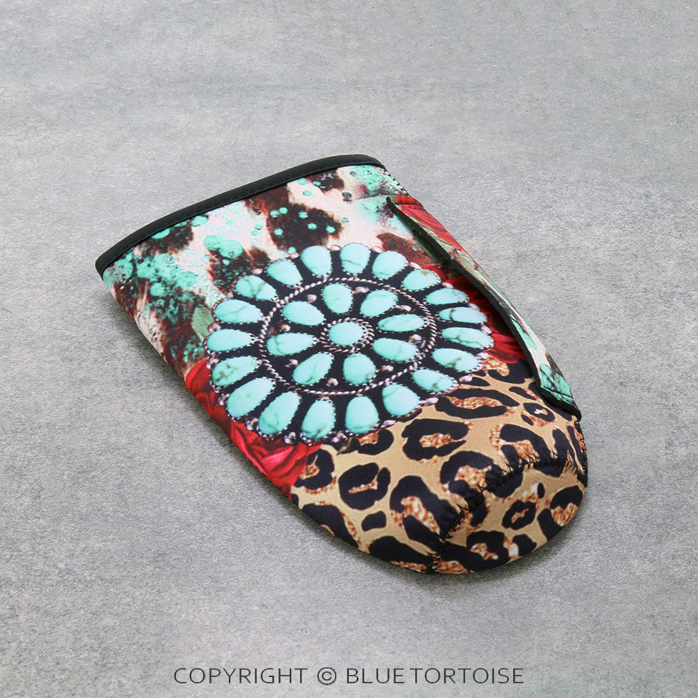 TQ Concho Leopard Tumbler Drink Sleeve/Cooler