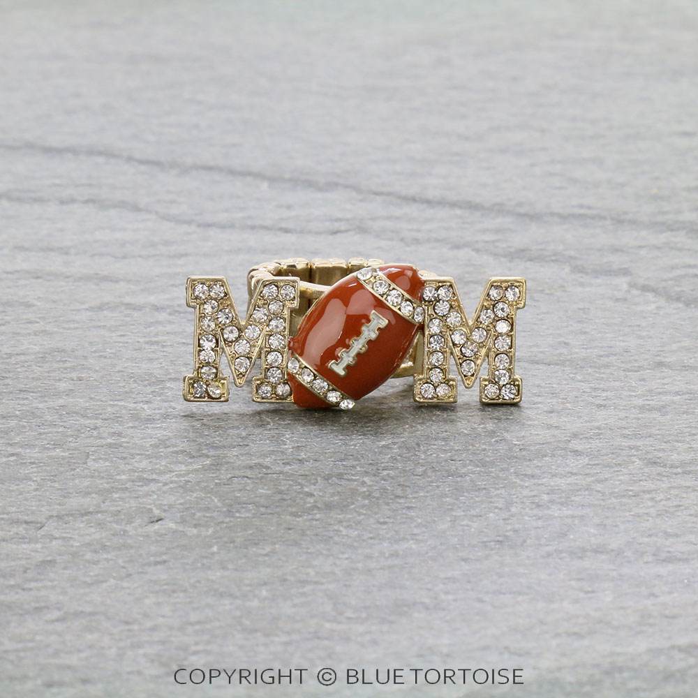 Sports "FOOTBALL MOM" Stretch Ring