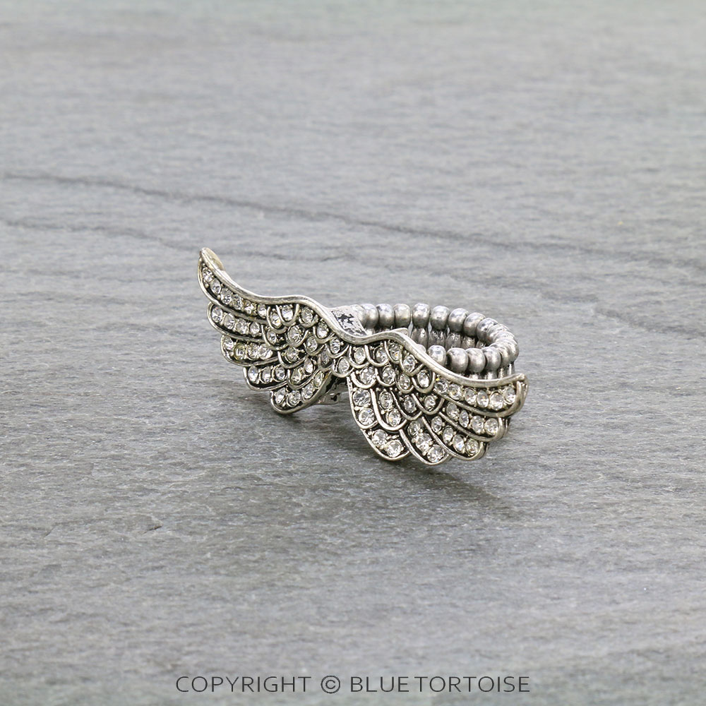 Western Angel Wing Stretch Ring - Image 2