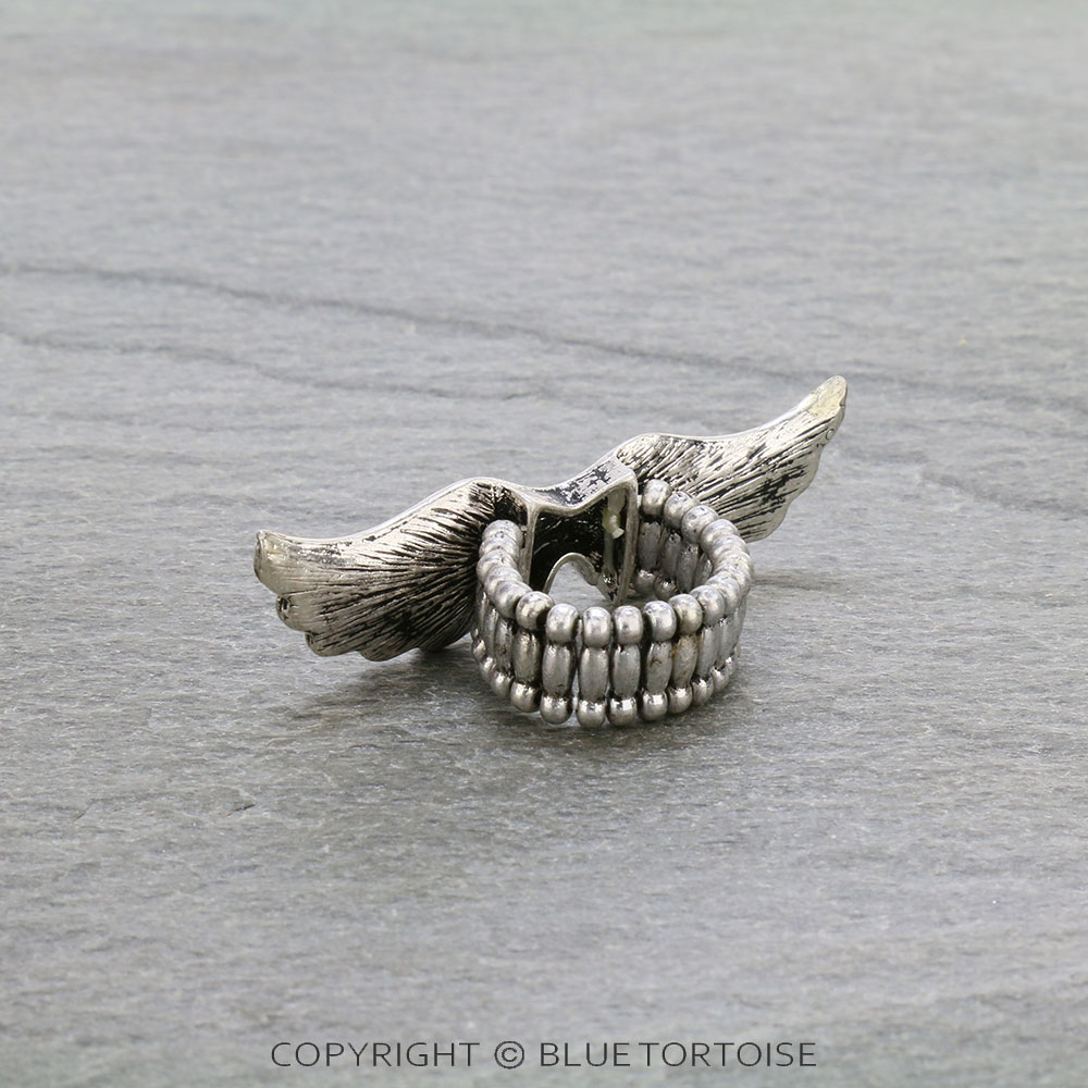 Western Angel Wing Stretch Ring - Image 3