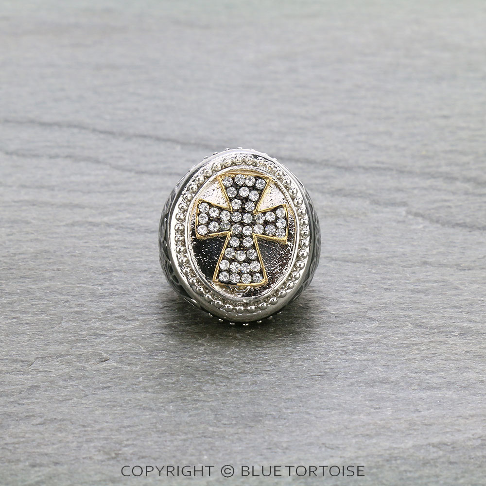 Western Cross Stretch Ring
