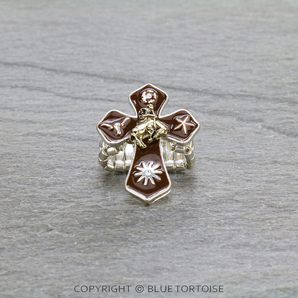 Western Cross Rodeo Stretch Ring