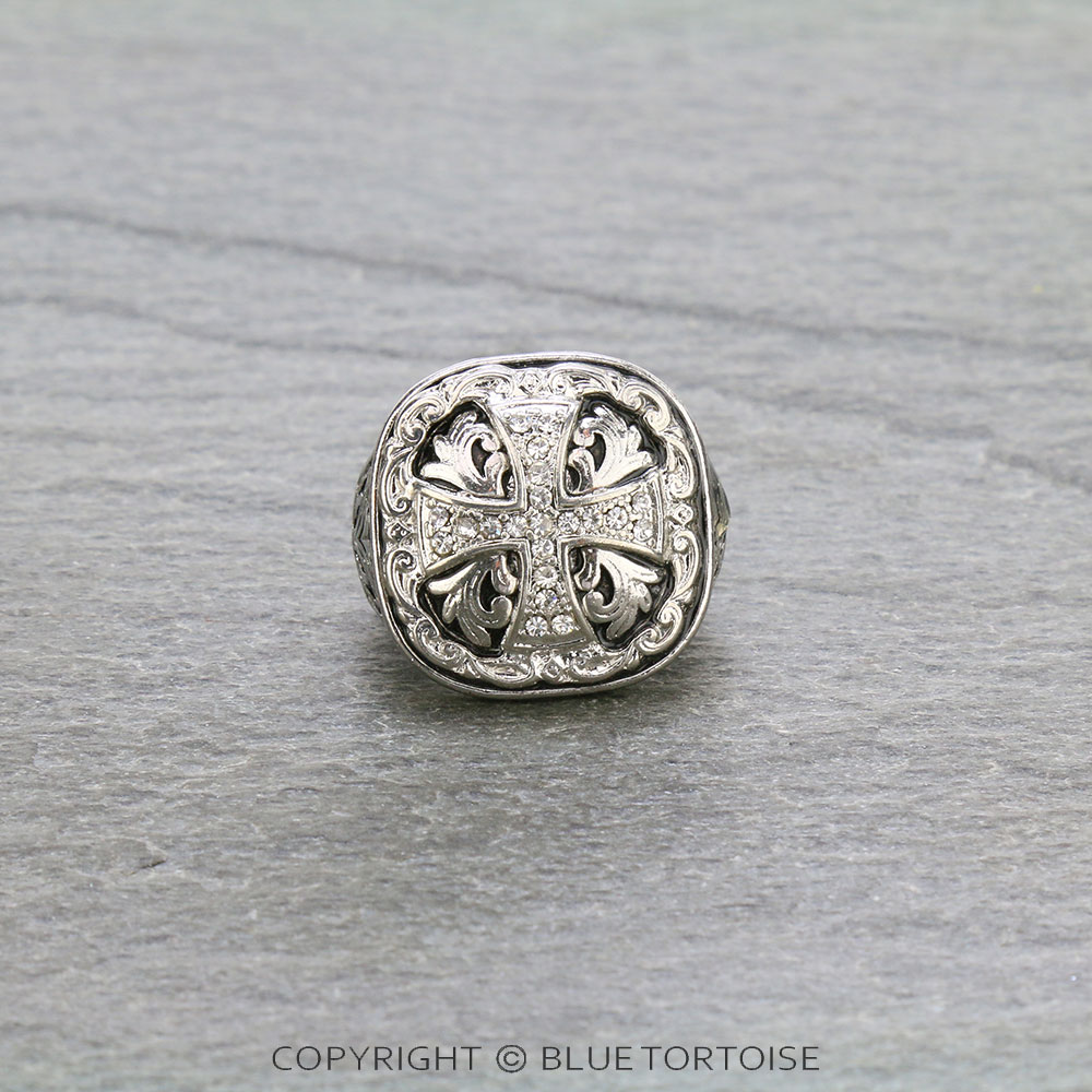Western Cross Stretch Ring